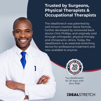 IdealStretch Original – Hamstring Stretcher, Lower Back Stretcher, Hip Stretcher, & Calf Stretcher - Knee Extension & Pain Relief