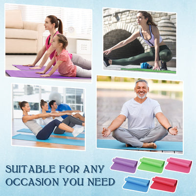 10 Pack Yoga Mats Bulk, 68'' x 24'' x 4mm Thick Yoga Mats for Kids and Adult Gym Mats Bundle Latex Free Exercise Mats with Non Slip Texture for Outdoor Yoga, Pilates or Workout