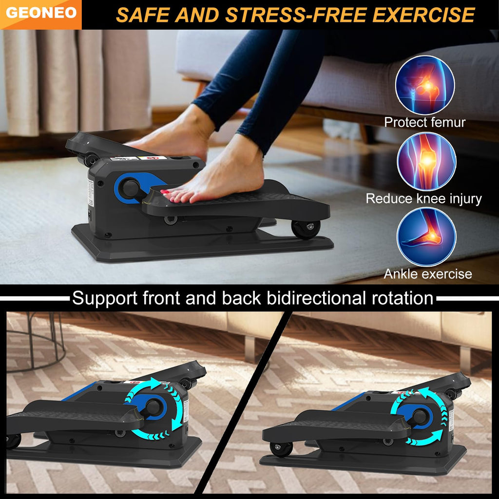 Under Desk Elliptical Machine, Electric Elliptical Exerciser for Senior, Quiet & Small Electric Seated Pedal Exerciser for Home with Display Monitor, Remote Control & 12 Adjustable Speeds