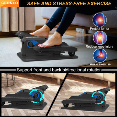 Under Desk Elliptical Machine, Electric Elliptical Exerciser for Senior, Quiet & Small Electric Seated Pedal Exerciser for Home with Display Monitor, Remote Control & 12 Adjustable Speeds