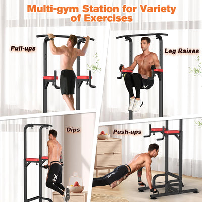 RELIFE REBUILD YOUR LIFE Power Tower Pull Up Bar Station Workout Dip Station for Home Gym Strength Training Fitness Equipment