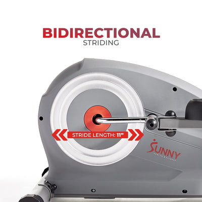 Sunny Health & Fitness Smart 2-in-1 Upright Elliptical Full-Body Exerciser, Home Cross-Training Arm/Leg Cardio Workout Machine, Optional Free SunnyFit App Bluetooth Link or Electro-Magnetic Resistance