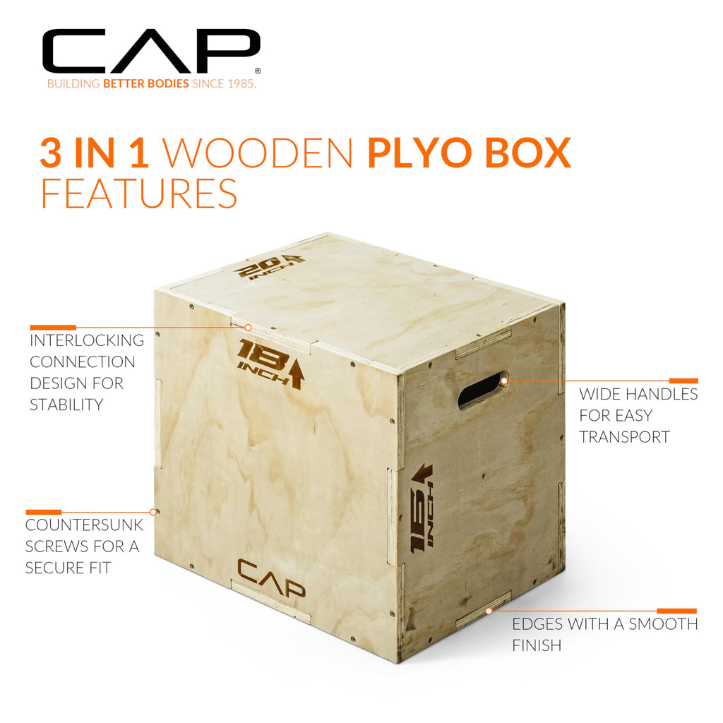CAP Barbell 3-in-1 Plyometric Box | Multiple Styles and Sizes