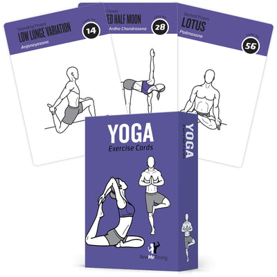 NewMe Fitness Stretching Workout Cards, Instructional Fitness Deck for Women & Men, Beginner Fitness Guide to Training Exercises at Home or Gym