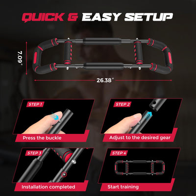 Twister Arm Trainer for Men, Chest Workout Equipment 5-Level Adjustable (40-130lb) with Ergonomic 27° Targets Biceps/Clip/Thigh, Portable Exerciser for Home Gym Travel Fitness