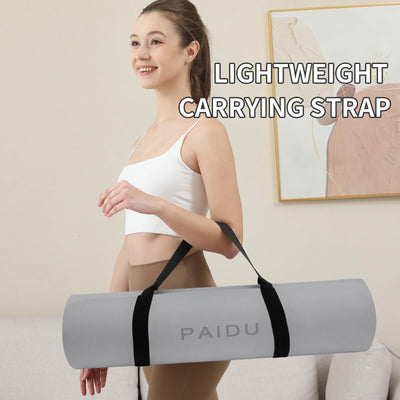 Yoga Mat Non Slip Anti-tear,extra thick-2/5 inch（10MM）High Resiliency Professional POE Yoga Mats for Women Men Kids,72"x24"inch,Workout, Yoga, Pilates and Floor Exercise, with Carrier Strap