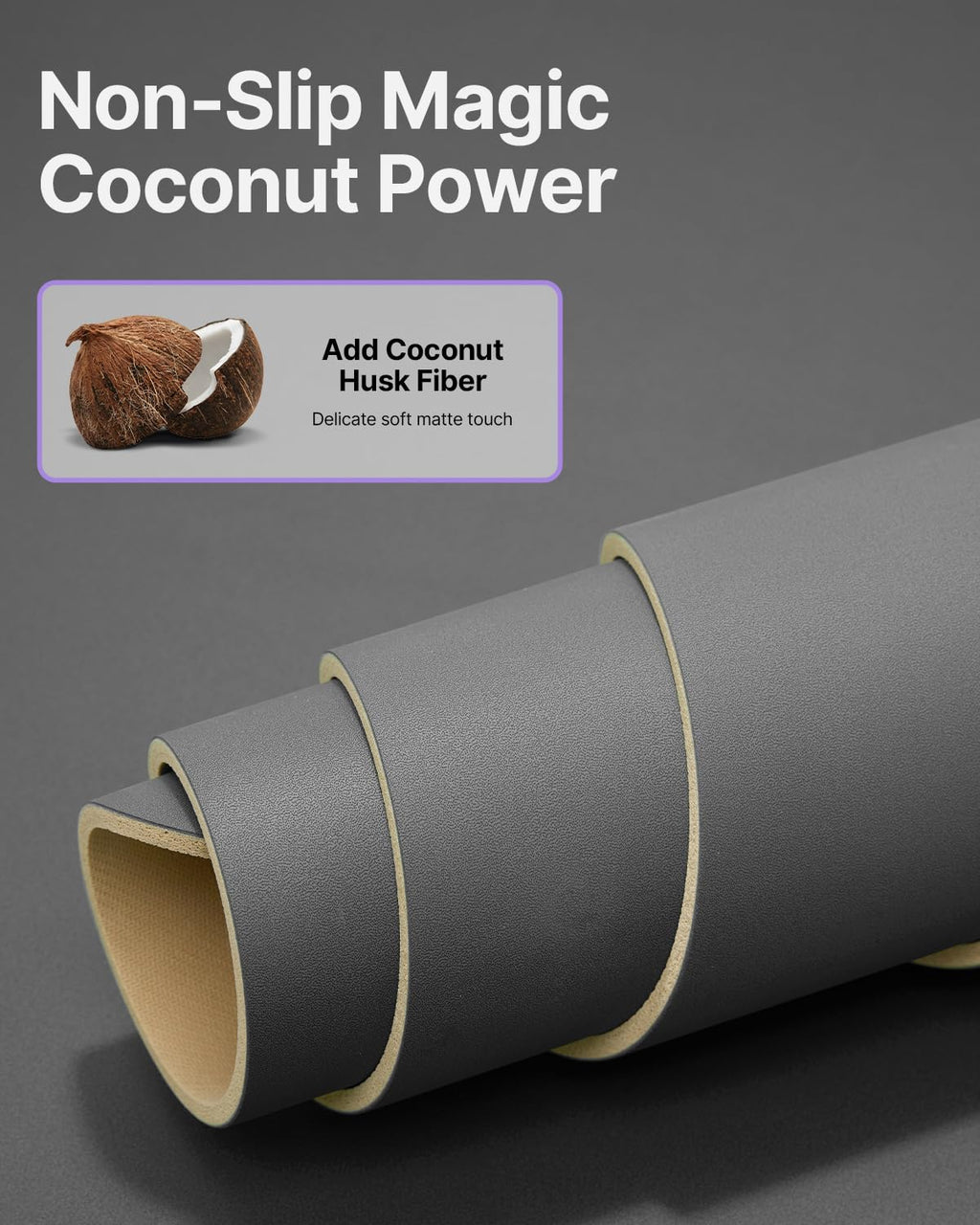 YOTTOY Yoga Mat,Non-Slip Hot Yoga Mat with Anti-Tear Design and Friendly Natural Rubber Mat with Strap and Bag