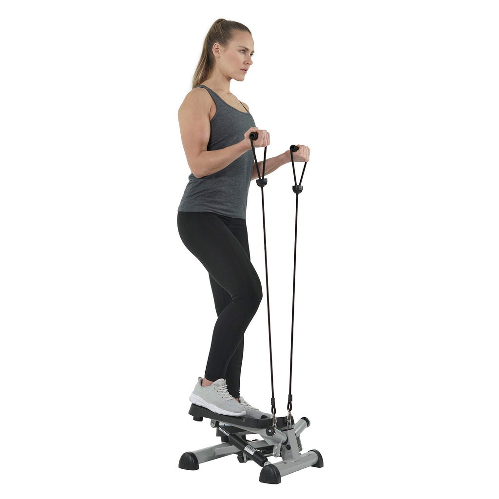 Efitment Mini Stepper Steppers for Exercise at Home Stair Step Cardio Thigh Master Workout Equipment Fitness Pedal Exerciser Non-Slip Pedals with Resistance Bands LCD Digital Monitor Climber