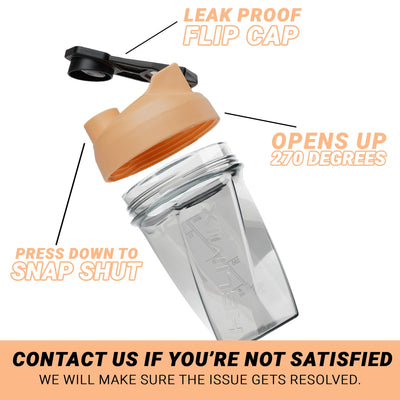 HELIMIX 2.0 Vortex Blender Shaker Bottle Holds upto 28oz | No Blending Ball or Whisk | USA Made | Portable Pre Workout Whey Protein Drink Shaker Cup | Mixes Cocktails Smoothies Shakes | Top Rack Safe