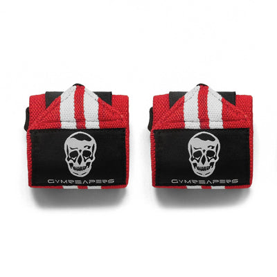 Gymreapers Weightlifting Wrist Wraps (IPF Approved) 18" Professional Quality Wrist Support with Heavy Duty Thumb Loop - Best Wrap for Powerlifting Competition, Strength Training, Bodybuilding