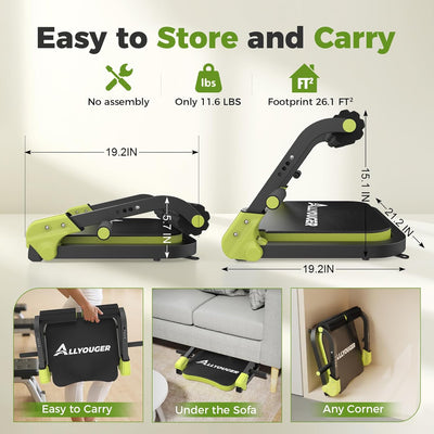 Ab Machine,Sit Up Exercise Equipment, Workout Equipment,Adjustable Ab Trainer with 3 Resistance Levels and Removable Auxiliary Handle,Home Gym