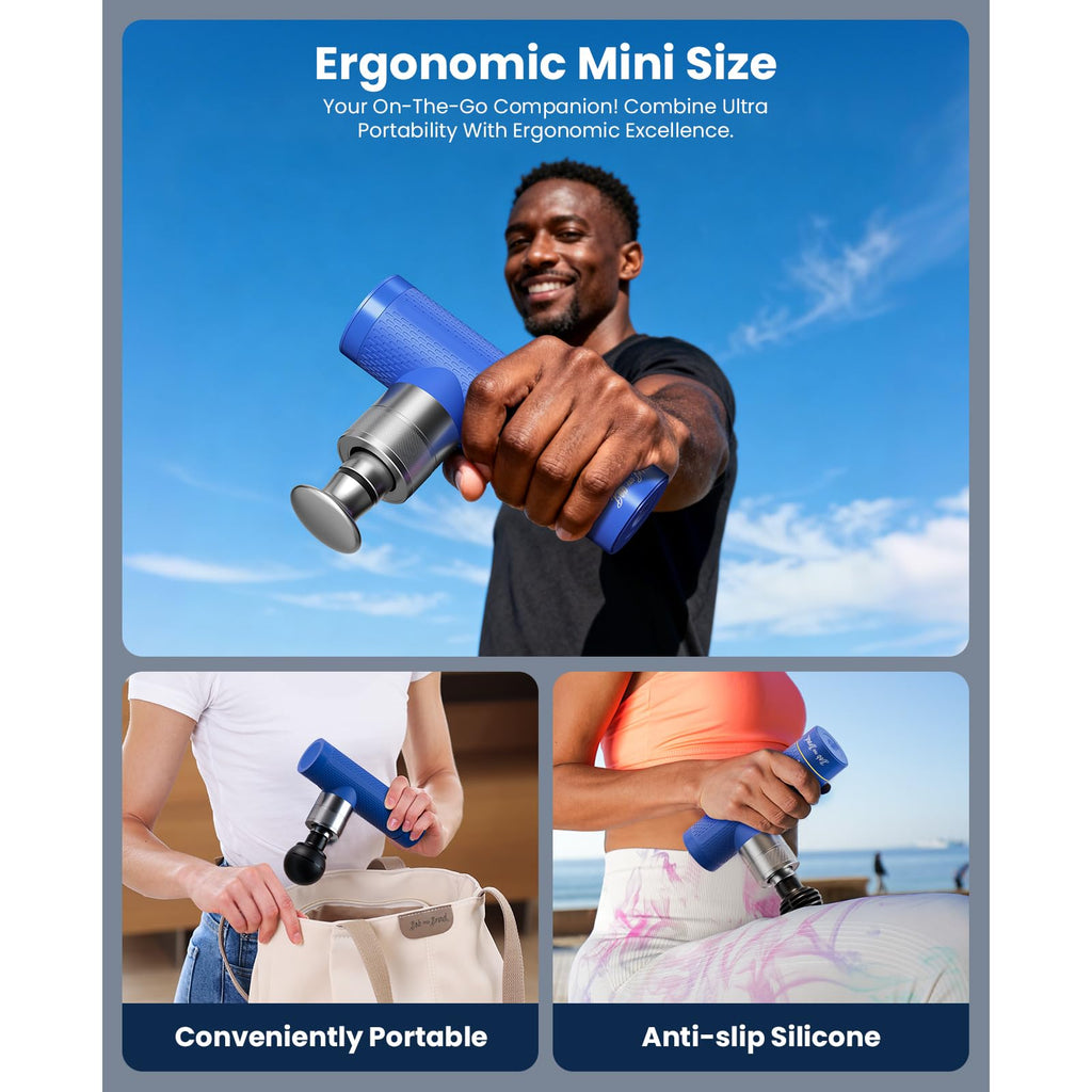 BOB AND BRAD A7 Pro Massage Gun with Heat and Cold Therapy, FSA Eligible/HSA Eligible, 11mm Amplitude Mini Massage Gun Deep Tissue Portable, Professional Muscle Massager for Pain Relief, Ideal Gift