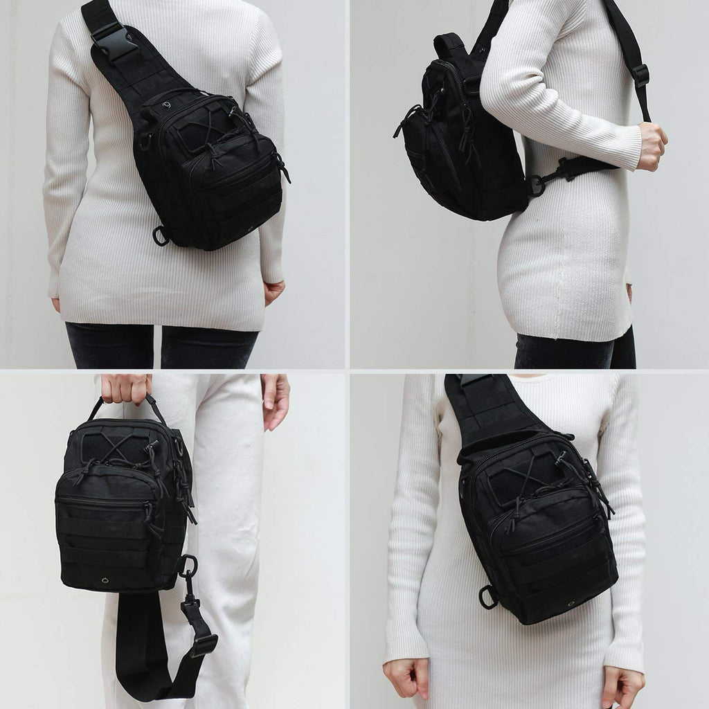 Tactical Shoulder Bag,1000D Outdoor Military Sling Daypack Backpack