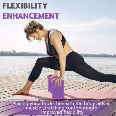9"x6"x3" Yoga Blocks, Soft Non-Slip Surface Premium Foam Blocks, Supportive, Lightweight, Odor Resistant, Yoga Accessories for Pilates Meditation General Fitness Stretching Toning