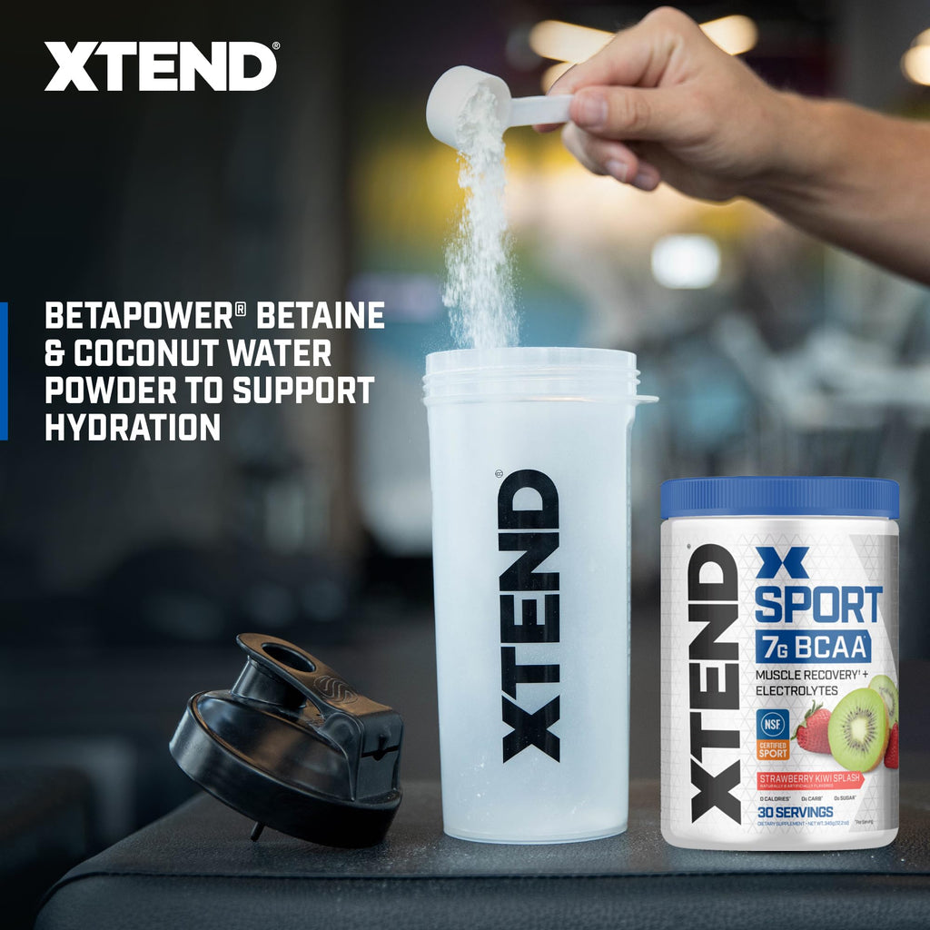 XTEND Sport BCAA Powder Strawberry Kiwi Splash - Electrolyte Powder for Recovery & Hydration with Amino Acids - 30 Servings