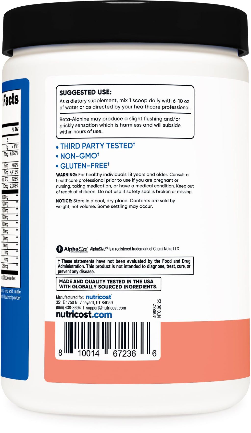 Nutricost Stim-Free Pre-Workout, 30 Servings (Pink Lemonade) - Caffeine Free, Stimulant Free, Non-GMO, Gluten Free