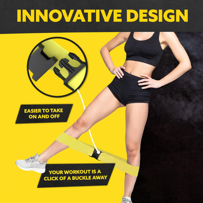 Tribe Lifting Fabric Resistance Bands for Glutes & Legs | 5 Fabric Workout Bands Set | Thick Booty Bands for Squats, Lunges, Hip Training, Physical Therapy & Home Workouts