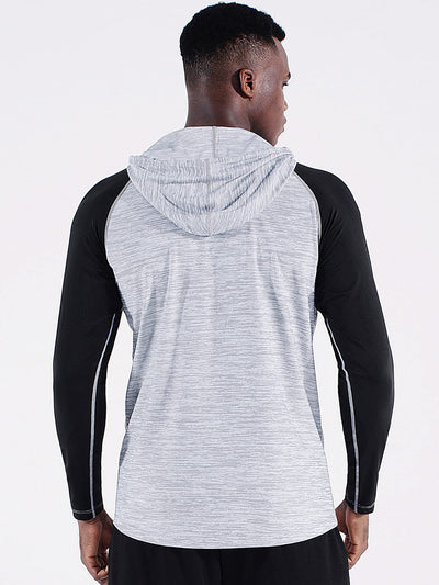NELEUS Men's Dry Fit Athletic Shirt Workout Running Long Sleeve Shirts with Hoods