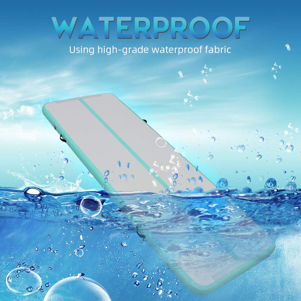 DAIRTRACK Inflatable Gymnastics Air Mat 10ft/13ft/16ft/20ft Tumble Track Tumbling Mats for Home Use/Gym/Training/Cheerleading/Yoga/Water