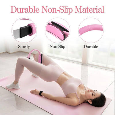 Home Pilates Kit for Women Pilates Equipment Ring and Ball Set Magic Circle Hoop with 5 Resistance Bands Compact Toning Fitness Essentials Starter Set Accessories