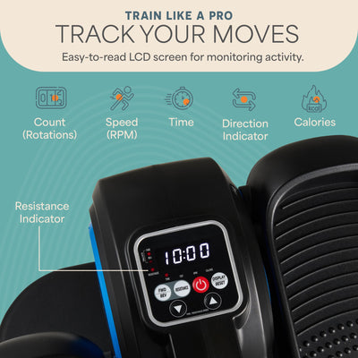 Lifepro Under Desk Elliptical Exercise Machine with or without Red Light, Seated Pedal Exerciser for Seniors & Adults, Quiet Elliptical Machine for Home or Office, Portable Leg Exerciser While Sitting