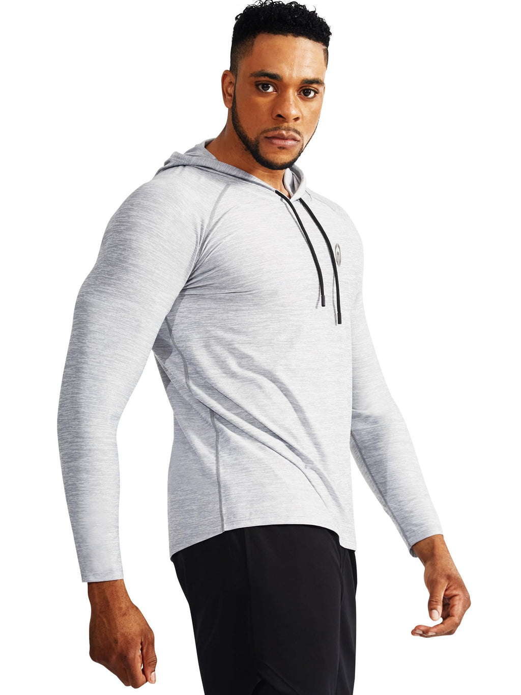 NELEUS Men's Dry Fit Athletic Shirt Workout Running Long Sleeve Shirts with Hoods