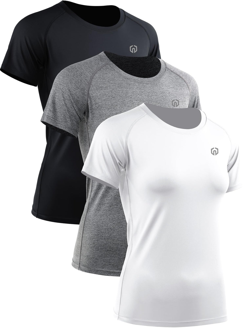 NELEUS Women's 3 Pack Compression Workout Athletic Shirt