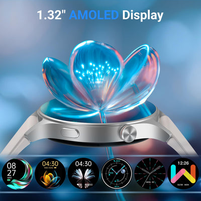 Fitpolo Smart Watch for Women,1.3" AMOLED Touchscreen Fitness Tracker, Make/Answer Calls, Heart Rate SpO2 Monitor, IP68 Waterproof, Sleep & Activity Tracking Smartwatch for Android Phones iPhone