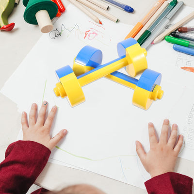 Kids Dumbbell Toy 1 Pair Kids Weight Lifting Set Plastic Dumbbell Toy Gym Sports Workout Equipment for Kids