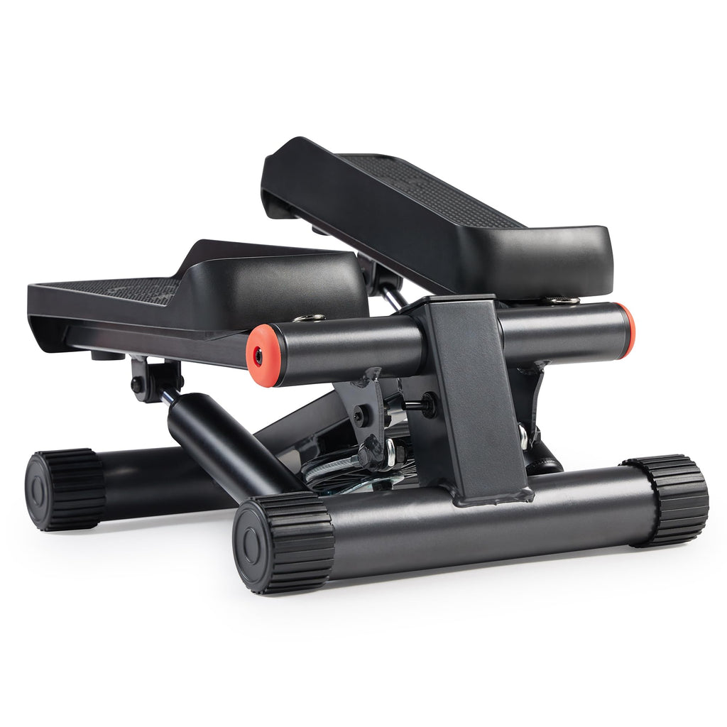 Sunny Health & Fitness Mini Stepper for Exercise at Home, Stair Step Workout Machine with Resistance Band and Over 300lb Weight Capacity, Optional Twist Motion and Free SunnyFit App Connection