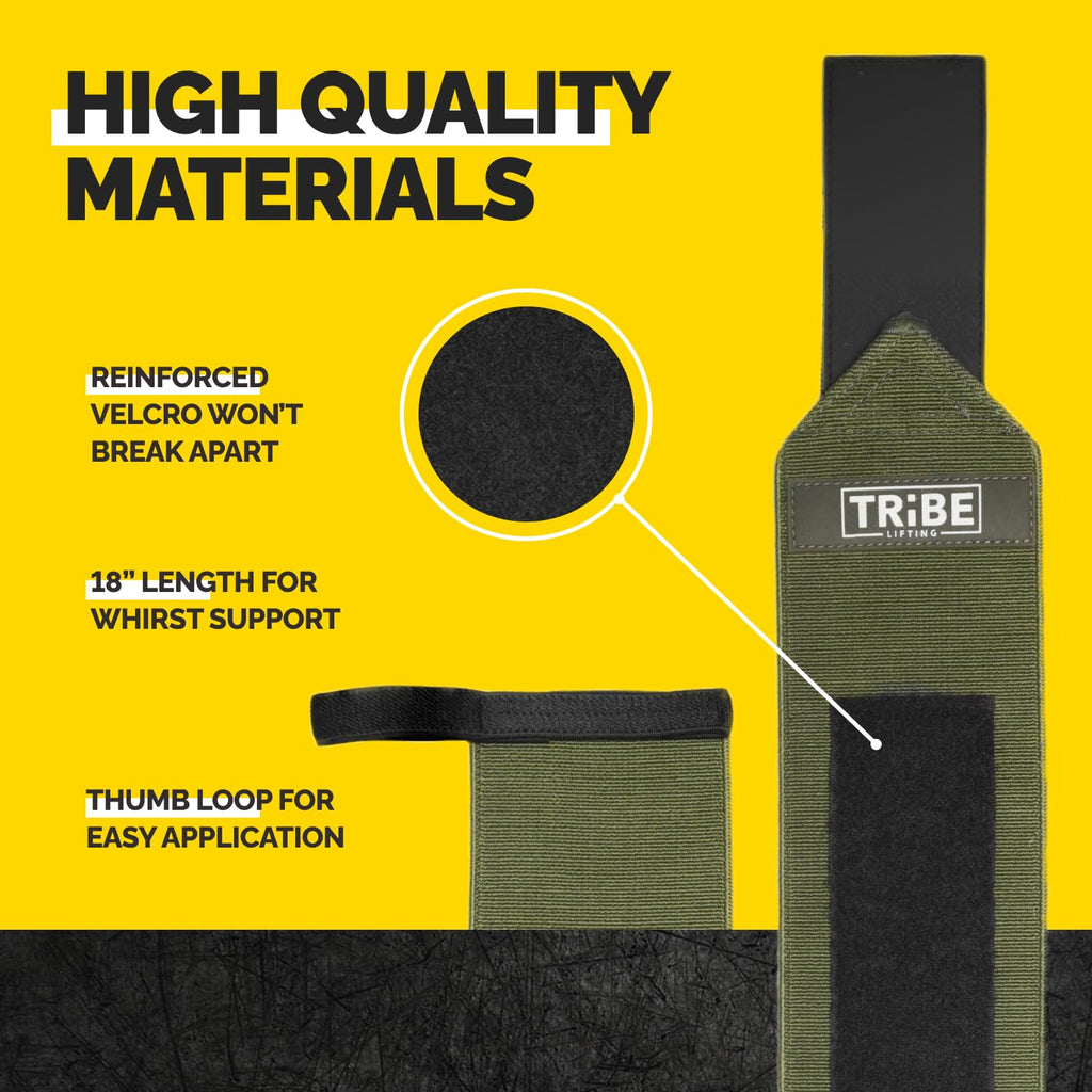 Heavy Duty Wrist Wraps & Lifting Straps – Weightlifting Wrist Wraps for Men with Silicone Grip & Padding – Gym Wrist Straps for Weightlifting