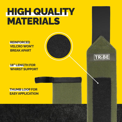 Heavy Duty Wrist Wraps & Lifting Straps – Weightlifting Wrist Wraps for Men with Silicone Grip & Padding – Gym Wrist Straps for Weightlifting