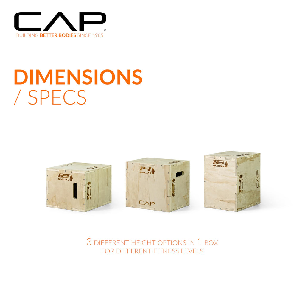CAP Barbell 3-in-1 Plyometric Box | Multiple Styles and Sizes
