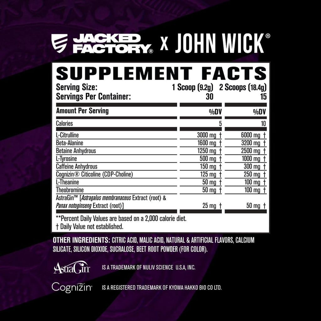 Jacked Factory NITROSURGE Pre Workout Supplement - Endless Energy, Instant Strength Gains, Clear Focus, Intense Pumps - NO Booster & Preworkout Powder with Beta Alanine - 30 Servings, Cherry Limeade