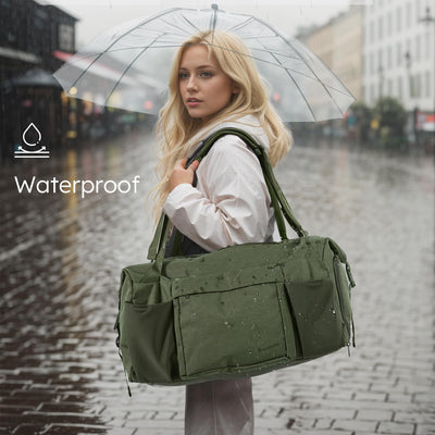 Gym Bag for Men with 2 Upgraded Bottle Holders Convertible Duffle Bag and Gym Backpack Waterproof Sports Bags with Shoes Compartment and Wet Pocket - Black