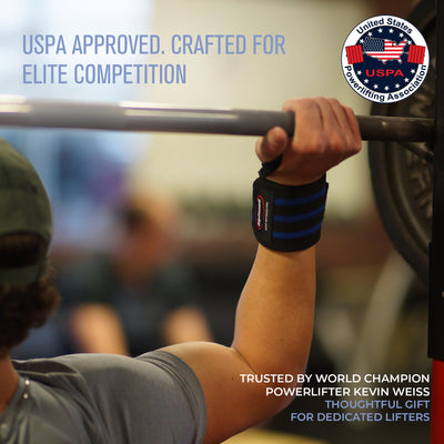 Rip Toned 18” Wrist Wraps - USPA Endorsed Wrist Straps for Weightlifting - Quality Wrist Support - Adjustable, Durable, Machine Washable - Gym Wraps for Powerlifting - for Men & Women
