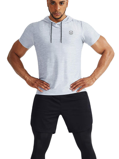 NELEUS Men's Dry Fit Performance Athletic Shirt with Hoods