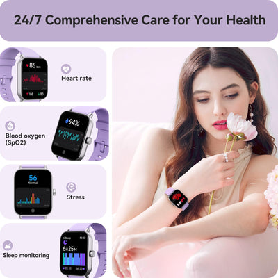 Smart Watch for Women Android & iPhone, Alexa Built-in, IP68 Waterproof Activity Fitness Tracker with Bluetooth Call (Answer/Make), 1.8" Smartwatch with Heart Rate/SpO2/Sleep Monitor, 100+ Sports Mode