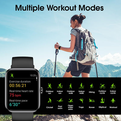 Smart Watch, Fitness Tracker with Heart Rate Monitor, Blood Oxygen, Sleep Tracker, 41mm Touchscreen Smartwatch for Android iOS Swimming Waterproof Pedometer Step Calories Tracker for Women Men