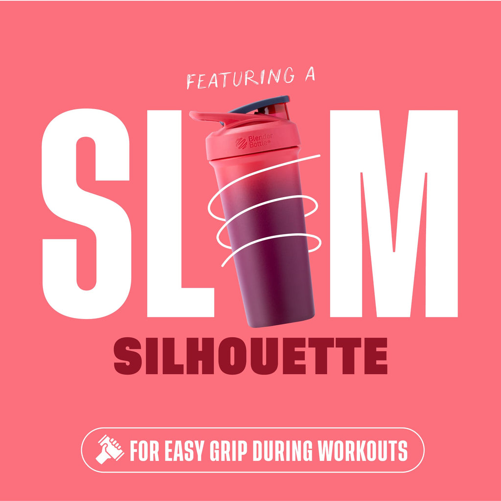 BlenderBottle Strada Shaker Cup Insulated Stainless Steel Water Bottle with Wire Whisk, 24-Ounce, Black