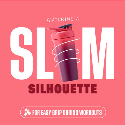 BlenderBottle Strada Shaker Cup Insulated Stainless Steel Water Bottle with Wire Whisk, 24-Ounce, Black