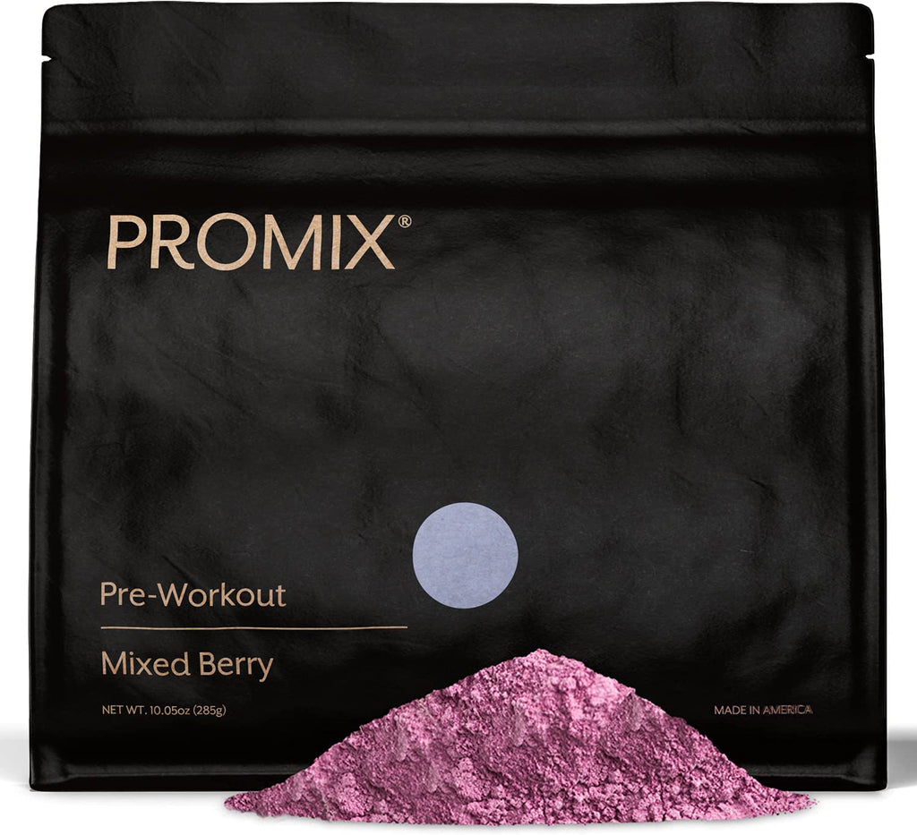 Promix Pre-Workout Powder, Strawberry Lemon – Boosts Focus, Energy & Endurance – With Caffeine, B12, Beta-Alanine & L-Tyrosine – Gluten & Dairy-Free, 10.05 oz