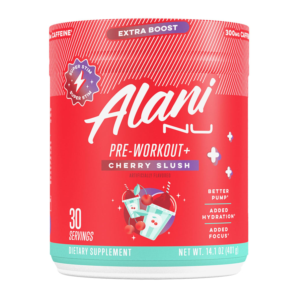 Alani Nu Pre Workout+ Powder Frozen Lemonade, Extra Boost, Sugar Free, 300mg Caffeine, L-Theanine, Beta-Alanine, Citrulline, 30 Servings