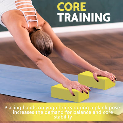 9"x6"x3" Yoga Blocks, Soft Non-Slip Surface Premium Foam Blocks, Supportive, Lightweight, Odor Resistant, Yoga Accessories for Pilates Meditation General Fitness Stretching Toning