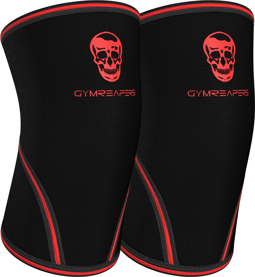 Gymreapers Elbow Sleeves for Weightlifting Powerlifting and Bench Press Support and Compression for Tendonitis Pain Relief 5mm Neoprene Training Gear for Men and Women