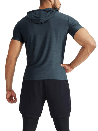 NELEUS Men's Dry Fit Performance Athletic Shirt with Hoods