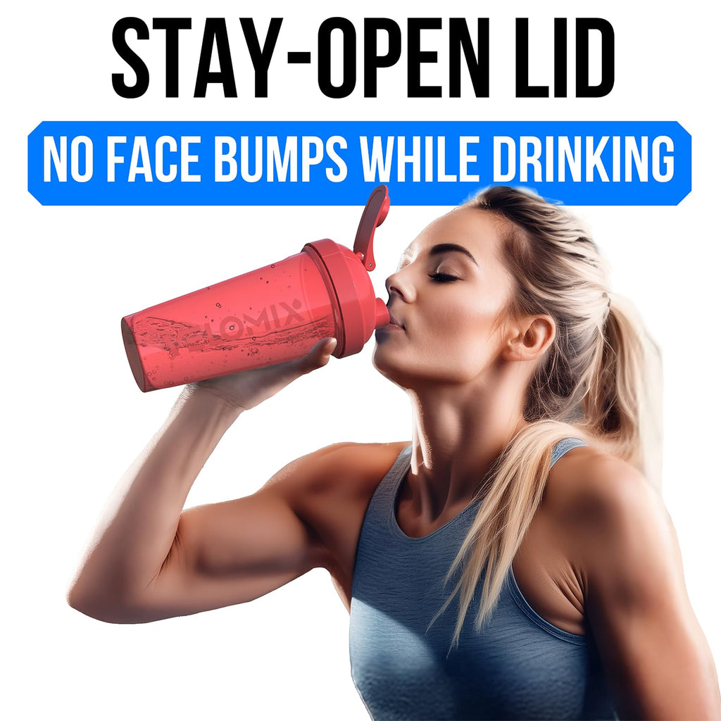 VELOMIX -6 PACK- 28 oz Protein Shaker Bottle for Protein Mixes - 6x Wire Whisk | Leak Proof Shaker Cups for Protein Shakes | Protein Shaker Bottle Pack | Protein Shake Cup (Earth Tones Collection)