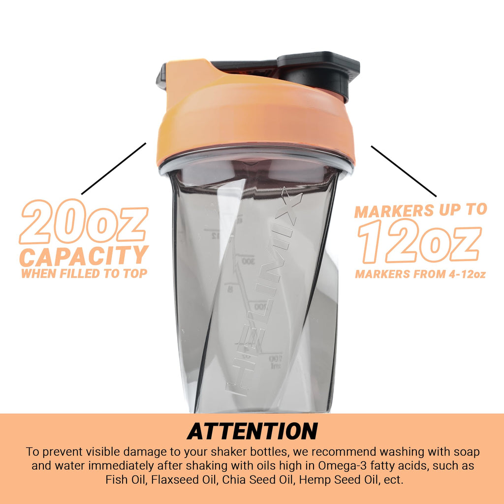 HELIMIX 2.0 Vortex Blender Shaker Bottle Holds upto 28oz | No Blending Ball or Whisk | USA Made | Portable Pre Workout Whey Protein Drink Shaker Cup | Mixes Cocktails Smoothies Shakes | Top Rack Safe