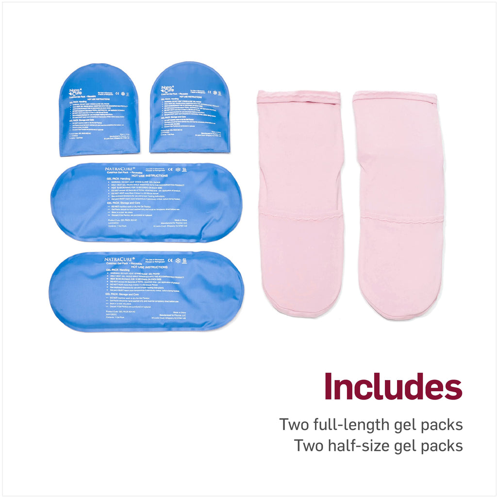 NatraCure Cold Therapy Socks - Reusable Foot Ice Pack - Cooling Socks for Hot Feet, Cold Feet Session for Chemo Socks, Neuropathy Pain Socks, CRPS Relief, Ice Pack for Feet - Size: Small/Medium