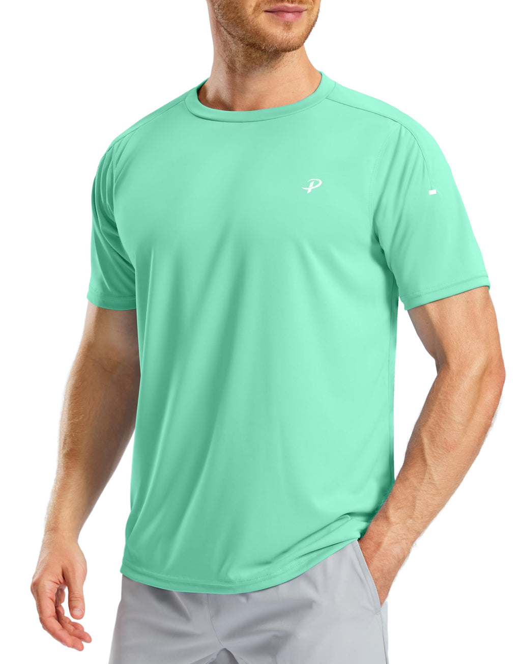 Pudolla Men's Workout Running T-Shirts Lightweight Quick Dry Athletic Gym Shirts for Men Short Sleeve Sport Tee Tops